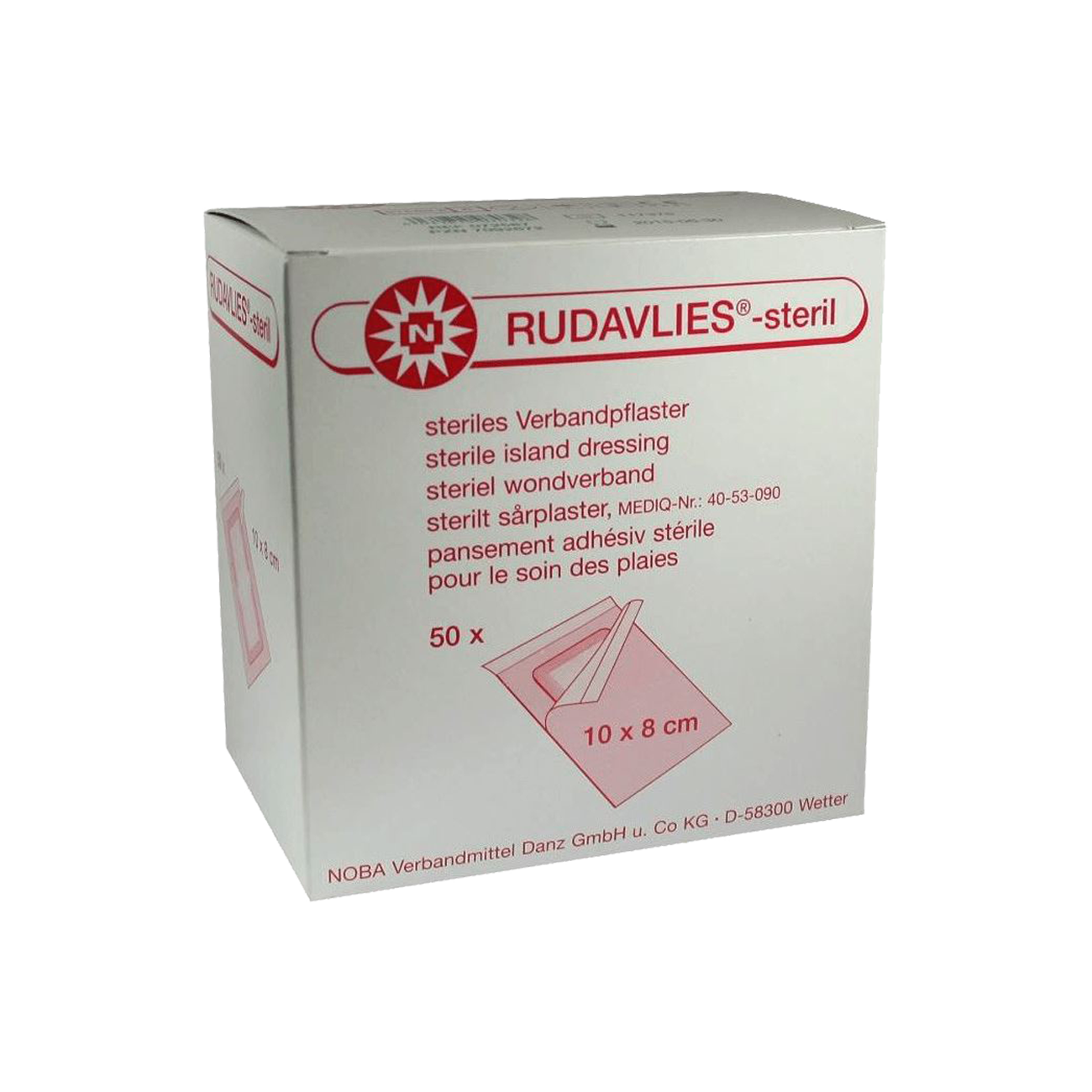 Noba Rudavlies Steriel 10 X 8 Cm A 50 Stuks